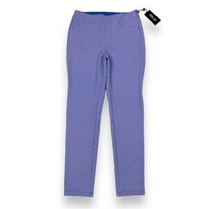 RLX Ralph Lauren Pants Women 8 (30x29) Blue Golf Geo Print Scottsdale NWT